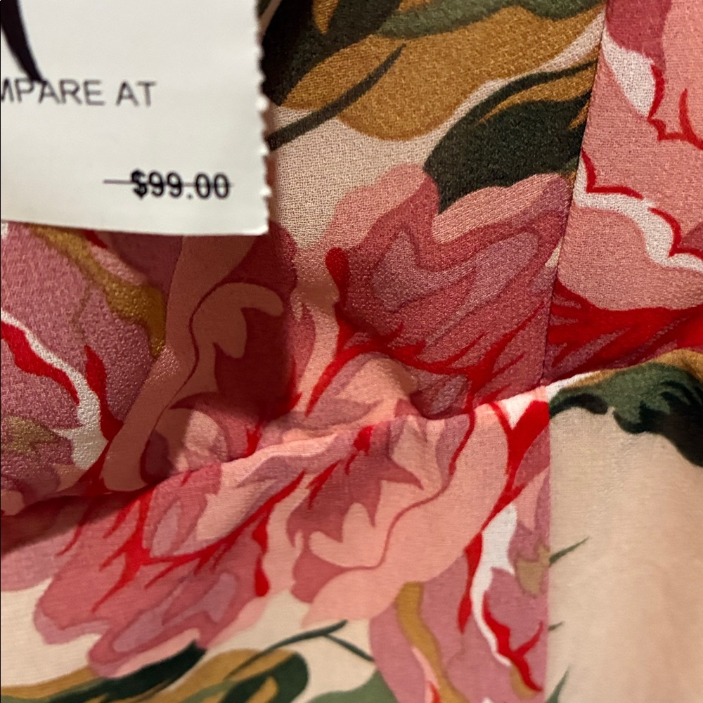 Lush pink Floral Tie-Shoulder midi Dress - Picture 4 of 4